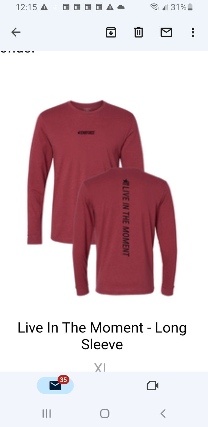 Customer photo review of Live In The Moment - Long Sleeve