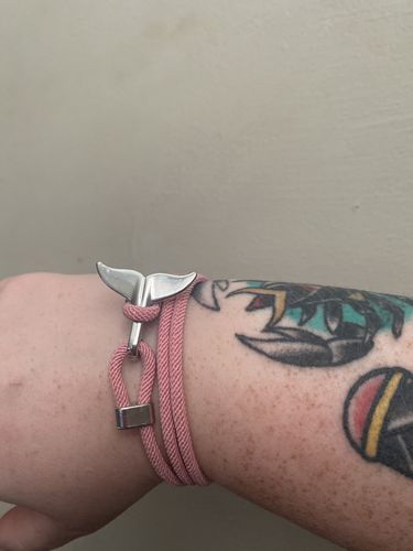 Customer photo review of "Whale" tracking bracelet
