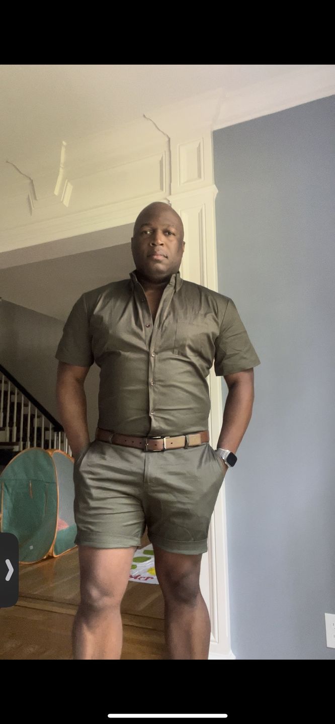 Customer photo review of Olive Mens Romper