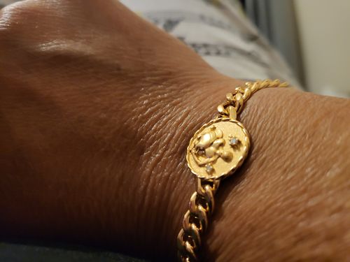 Customer photo review of Aquarius Amulet Cuban Bracelet