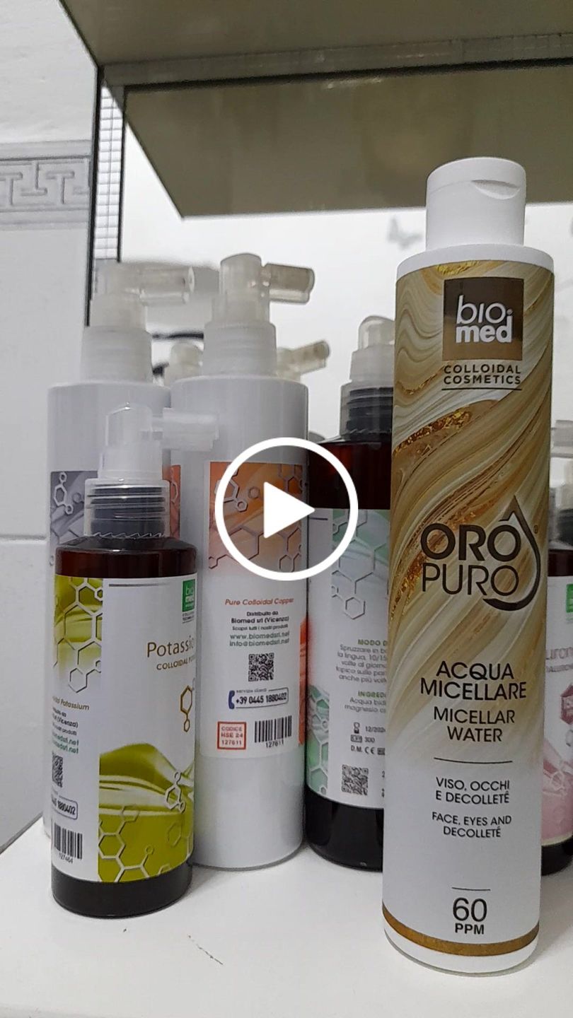 Customer video review of ACQUA MICELLARE ALL'ORO COLLOIDALE PURO 60ppm - BIOMED 250ml