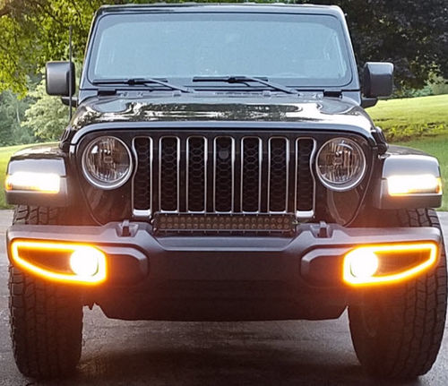 Customer photo review of Bumper Cover DRL Lights w/ Turn Signal For  18-23 Jeep Wrangler JL & Gladiator JT