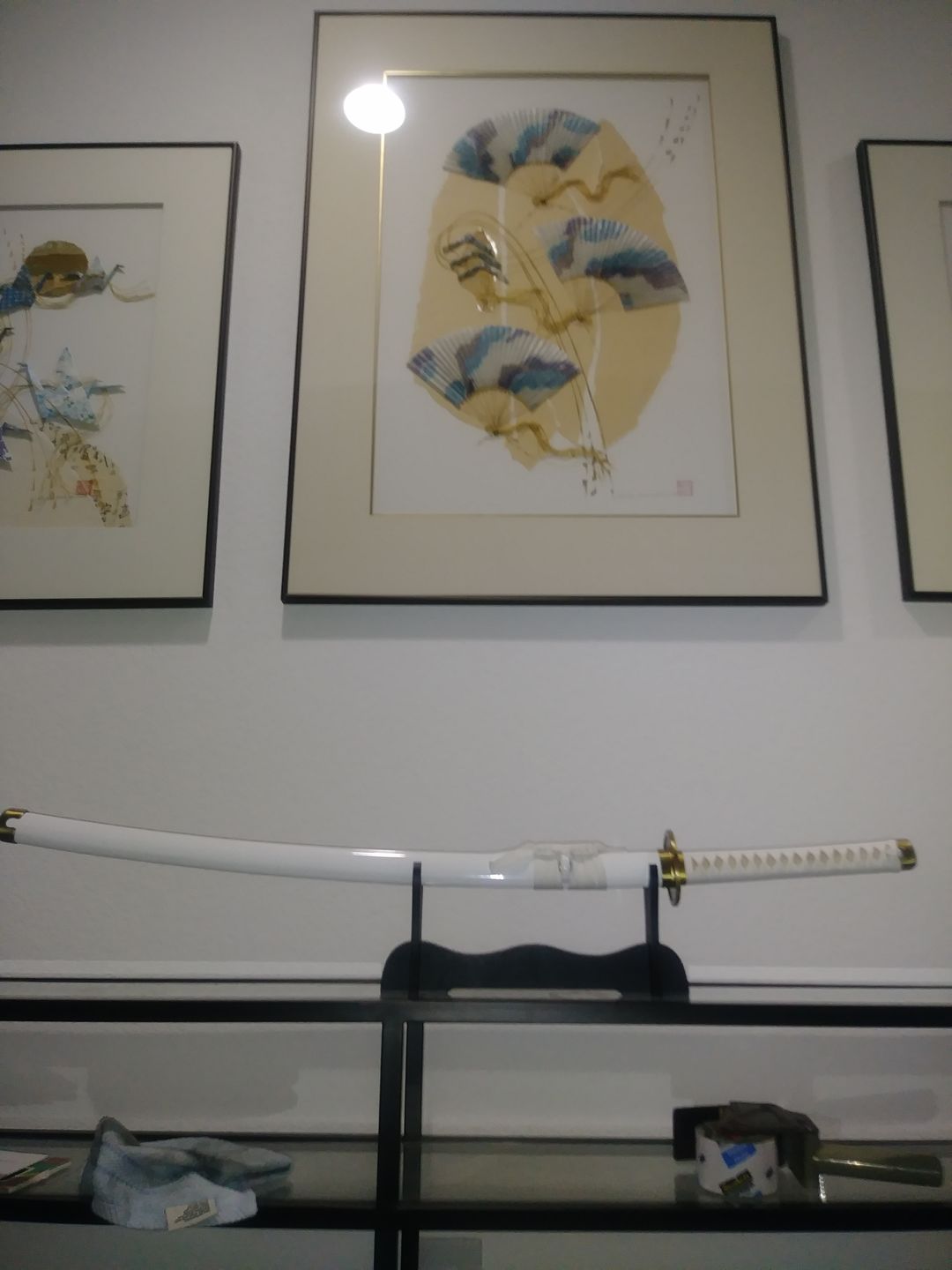 Customer photo review of Wado Ichimonji Zoro Katana One Piece T10 Steel Mirror Finish