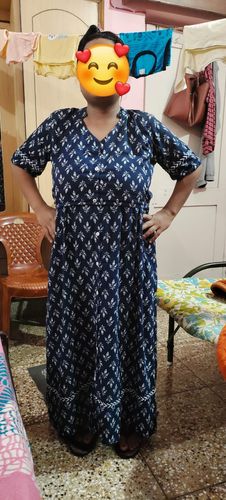 Customer photo review of Navy Blue Collared Maxi
