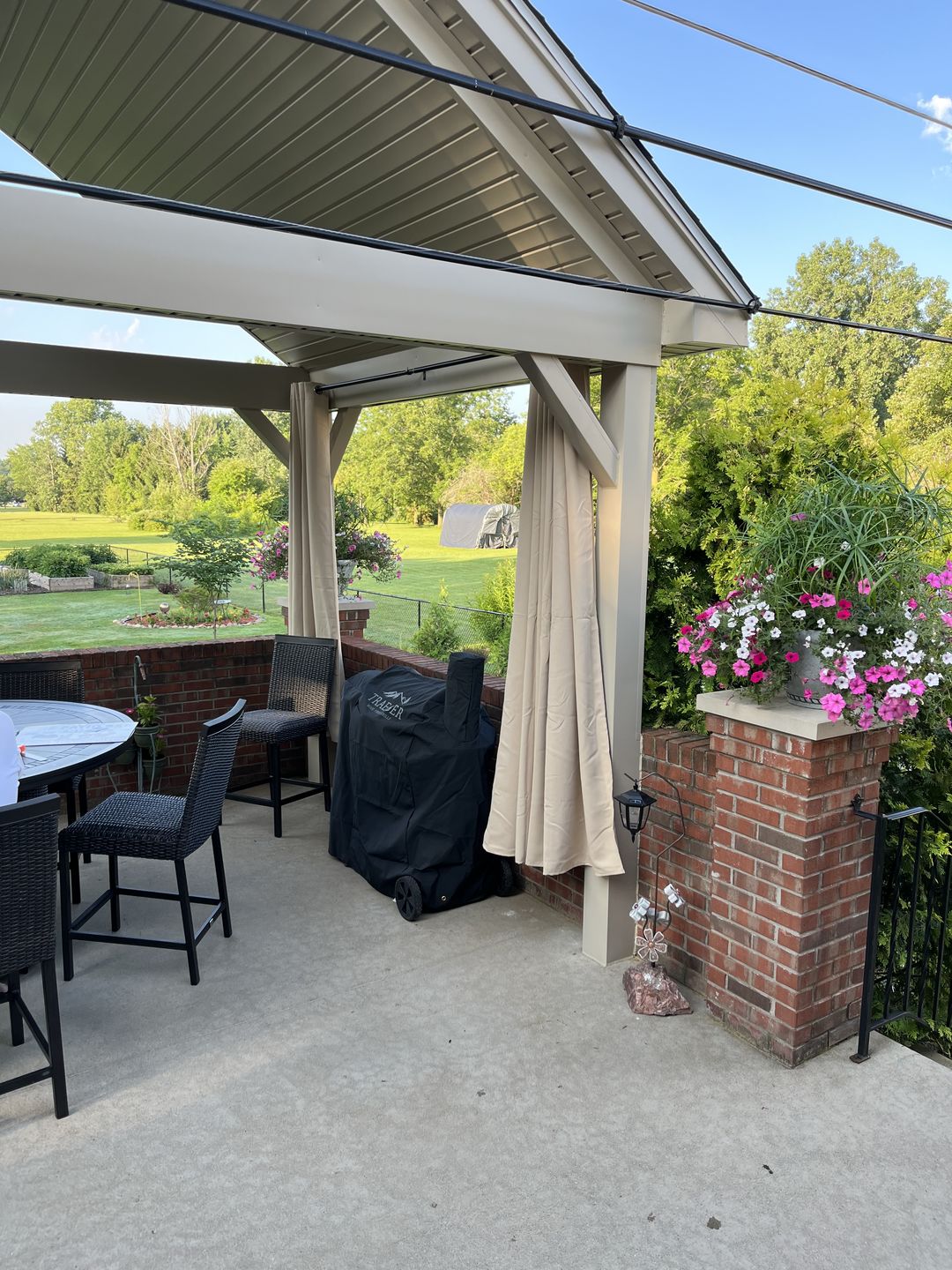 Customer photo review of Waterproof Grommet Top Patio Curtain 1 Panel