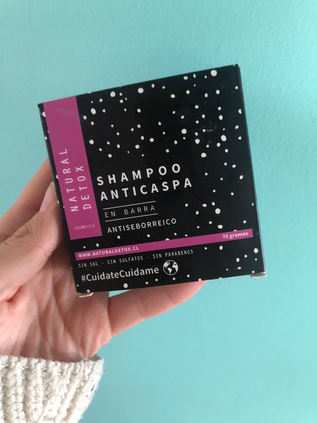 Customer photo review of Shampoo anticaspa en barra