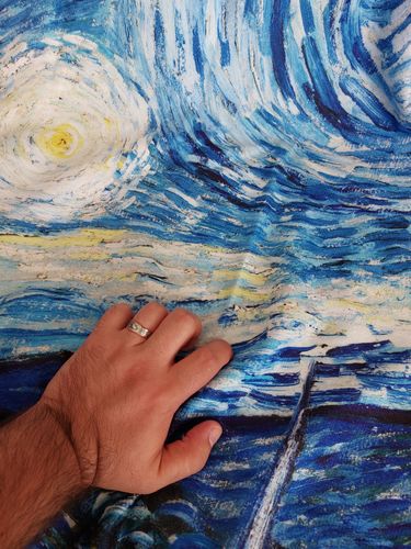 Customer photo review of Starry Night Yıldızlı Geceler Plaj Havlusu