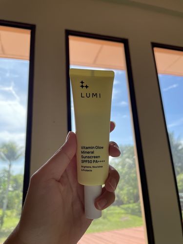 Customer photo review of Vitamin Glow Mineral Sunscreen