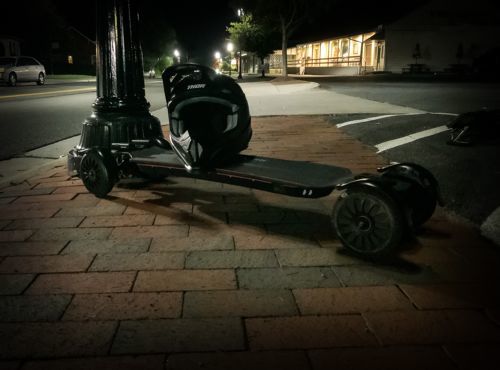 Customer photo review of Backfire Ranger X3 All Terrain Electric Skateboard with 1500W X2 Ultra High Power Ultra High Torque Motors and 12S High Voltage High Efficiency Electronic System