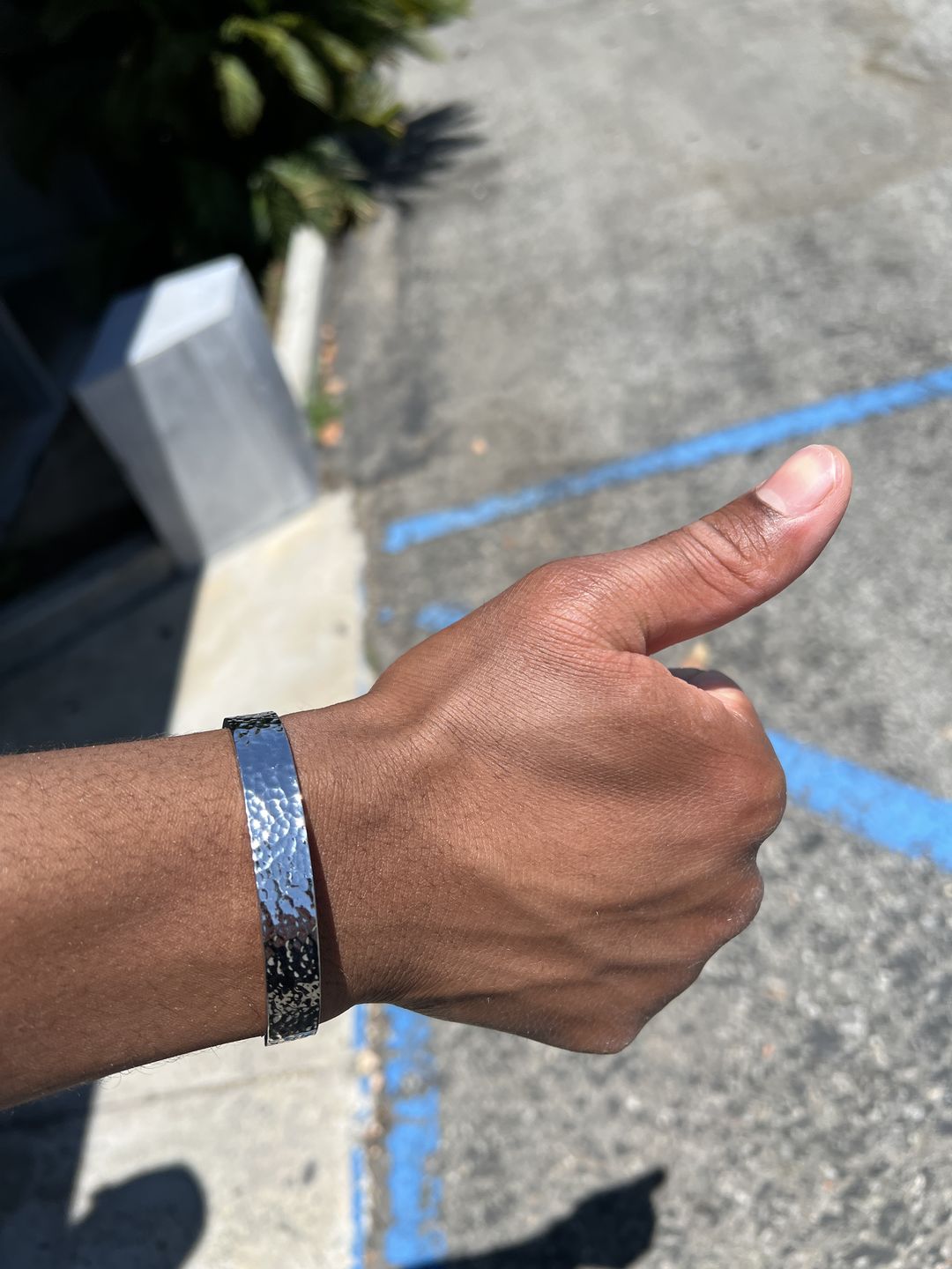Customer photo review of Hammered Bracelet