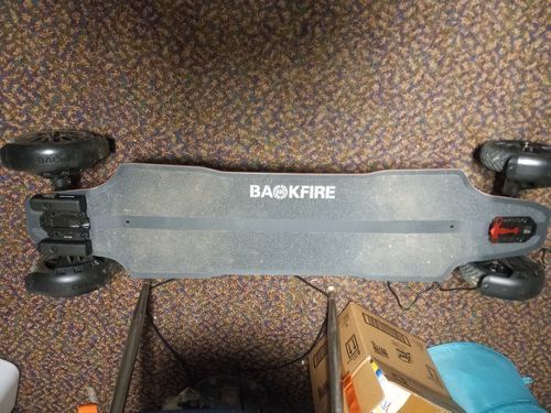 Customer photo review of Backfire Ranger X3 All Terrain Electric Skateboard with 1500W X2 Ultra High Power Ultra High Torque Motors and 12S High Voltage High Efficiency Electronic System