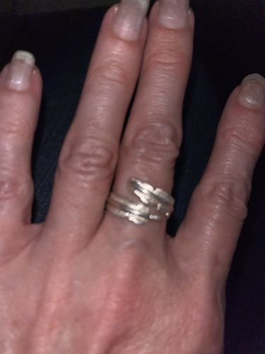 Customer photo review of Feather From An Angel Ring