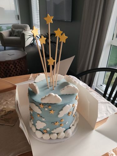 Customer photo review of Blank Canvas Cake