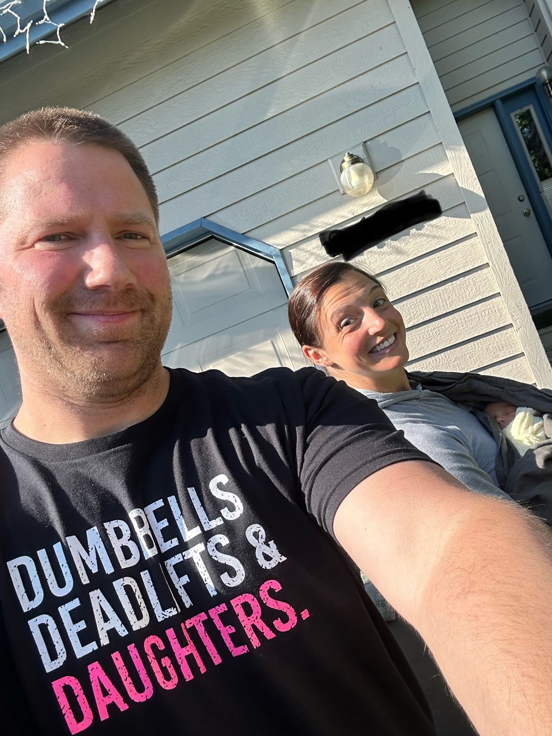 Customer photo review of Dumbbells Deadlifts & Daughters Shirt