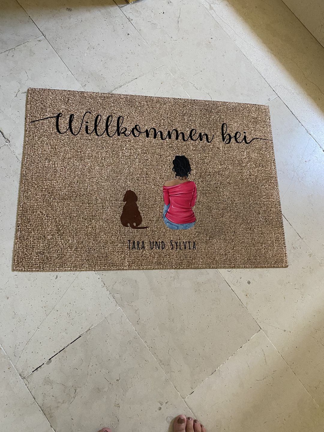 Customer photo review of Meine Familie - Individuelle Fußmatte
