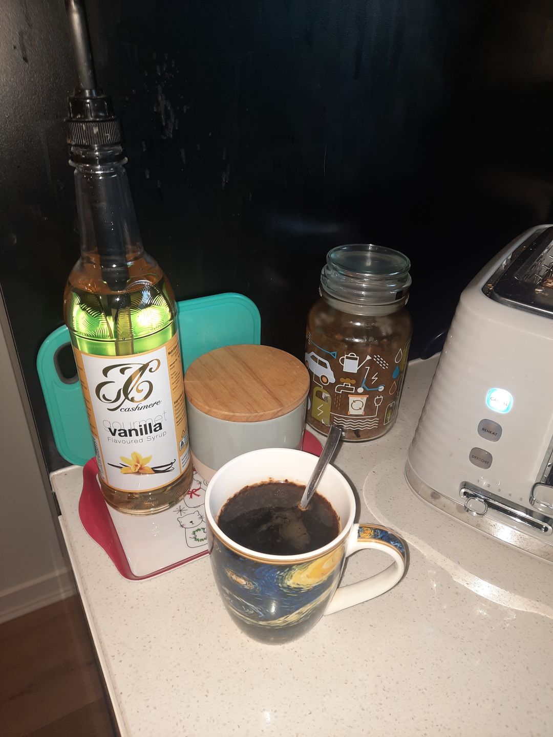 Customer photo review of Vanilla Coffee Syrup