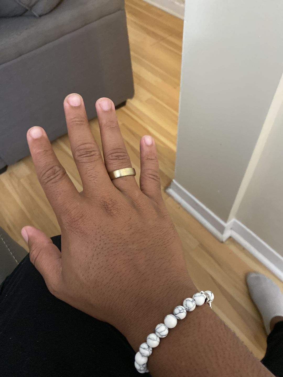 Customer photo review of 6mm Matte Flat Band