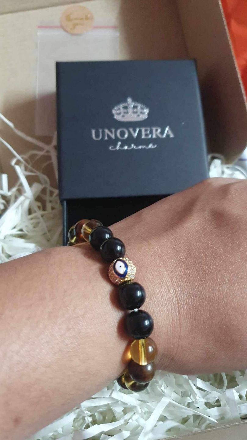 Customer photo review of Evil Eye Bracelet for Positive Energies, Good Luck, Good Karma & Protection