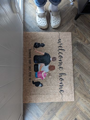 Customer photo review of Family - Personalised doormat
