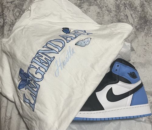 Customer photo review of Legendary Tee "Air Jordan 6 Hook Up" UNC White
