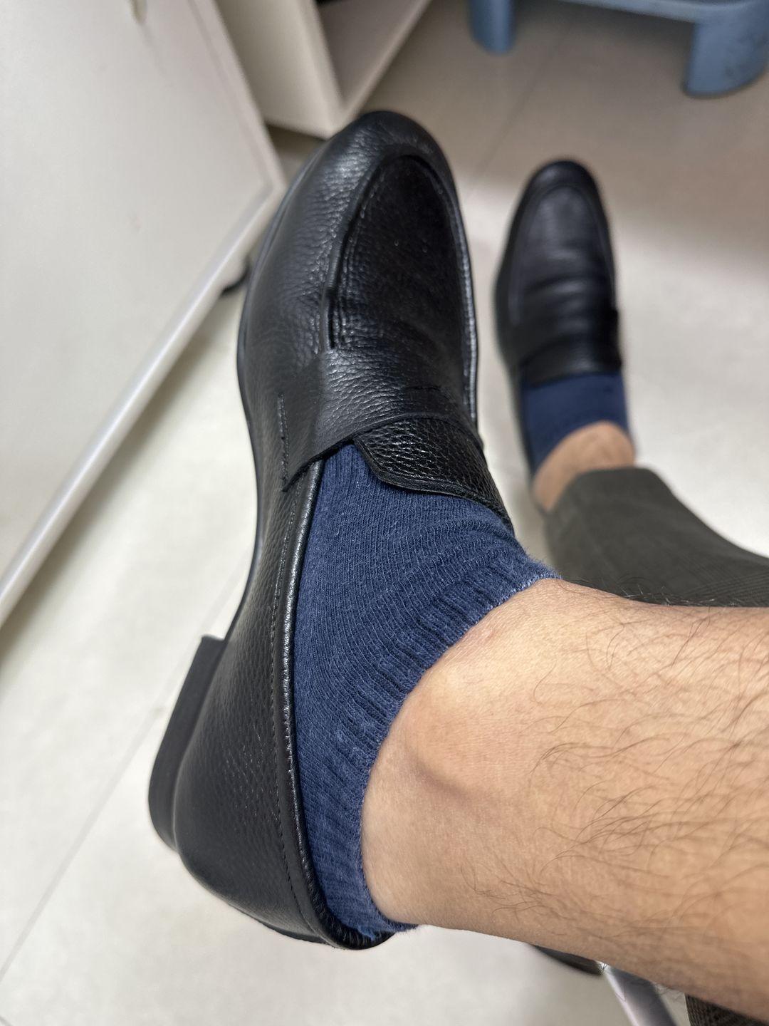 Customer photo review of Black Milled Penny Loafers - Ultra-Flex
