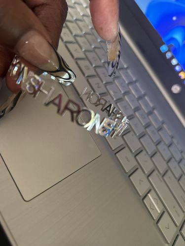 Customer photo review of Personalized Name Bangle