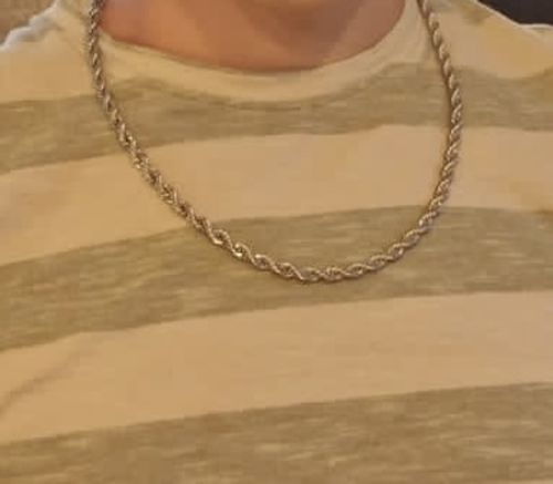 Customer photo review of CLEAN ROPE. - 6MM WHITE GOLD