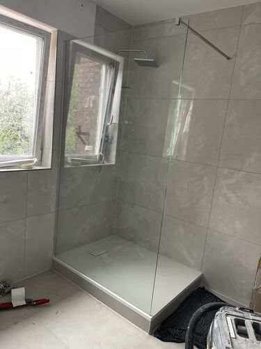 Customer photo review of SONNI Walk In Duschabtrennung Duschwand Nano Klarglas Glasstärke 8mm Breite 70-120cm