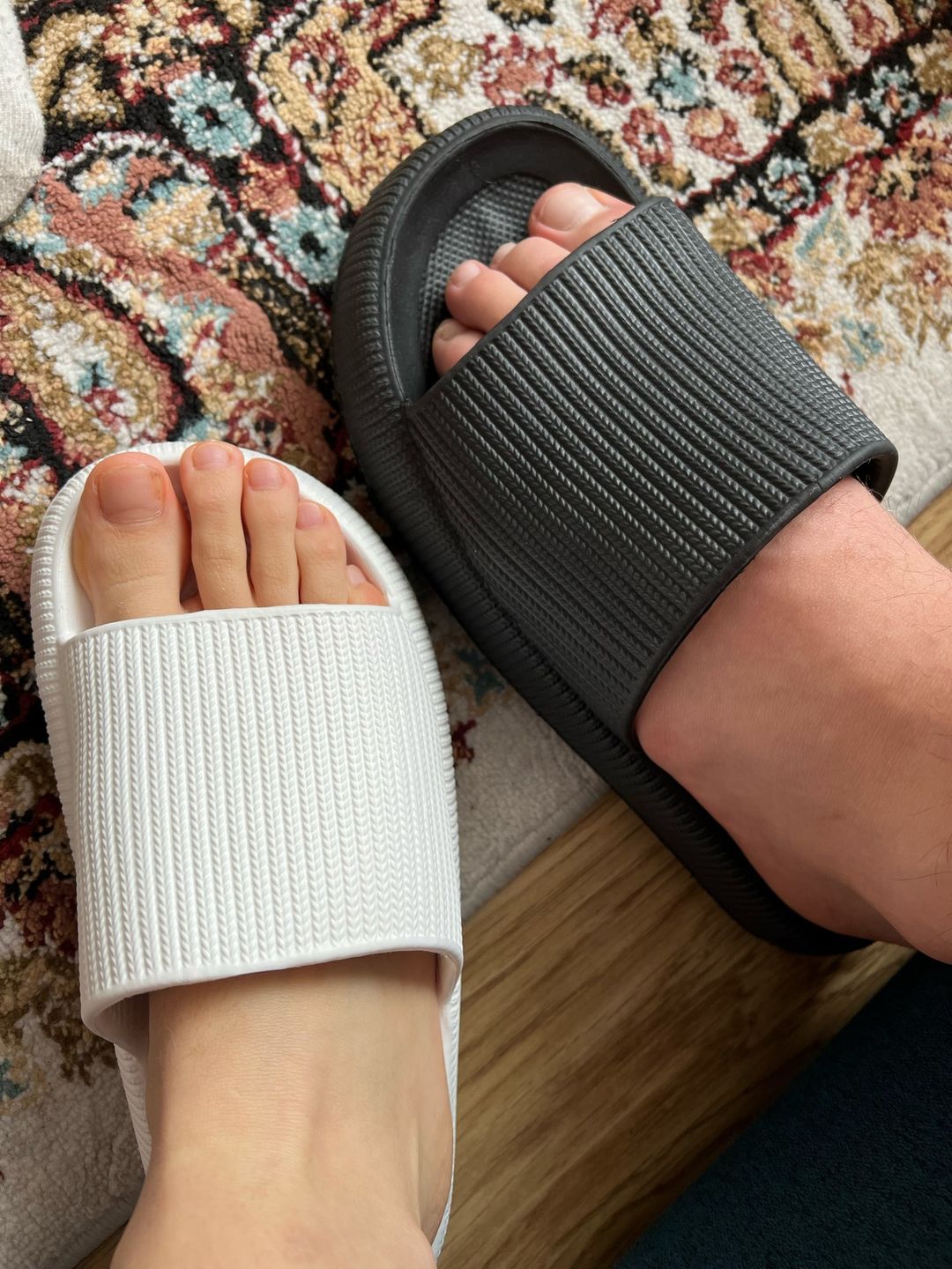 Customer photo review of Bliss Cloud Slides Sandals