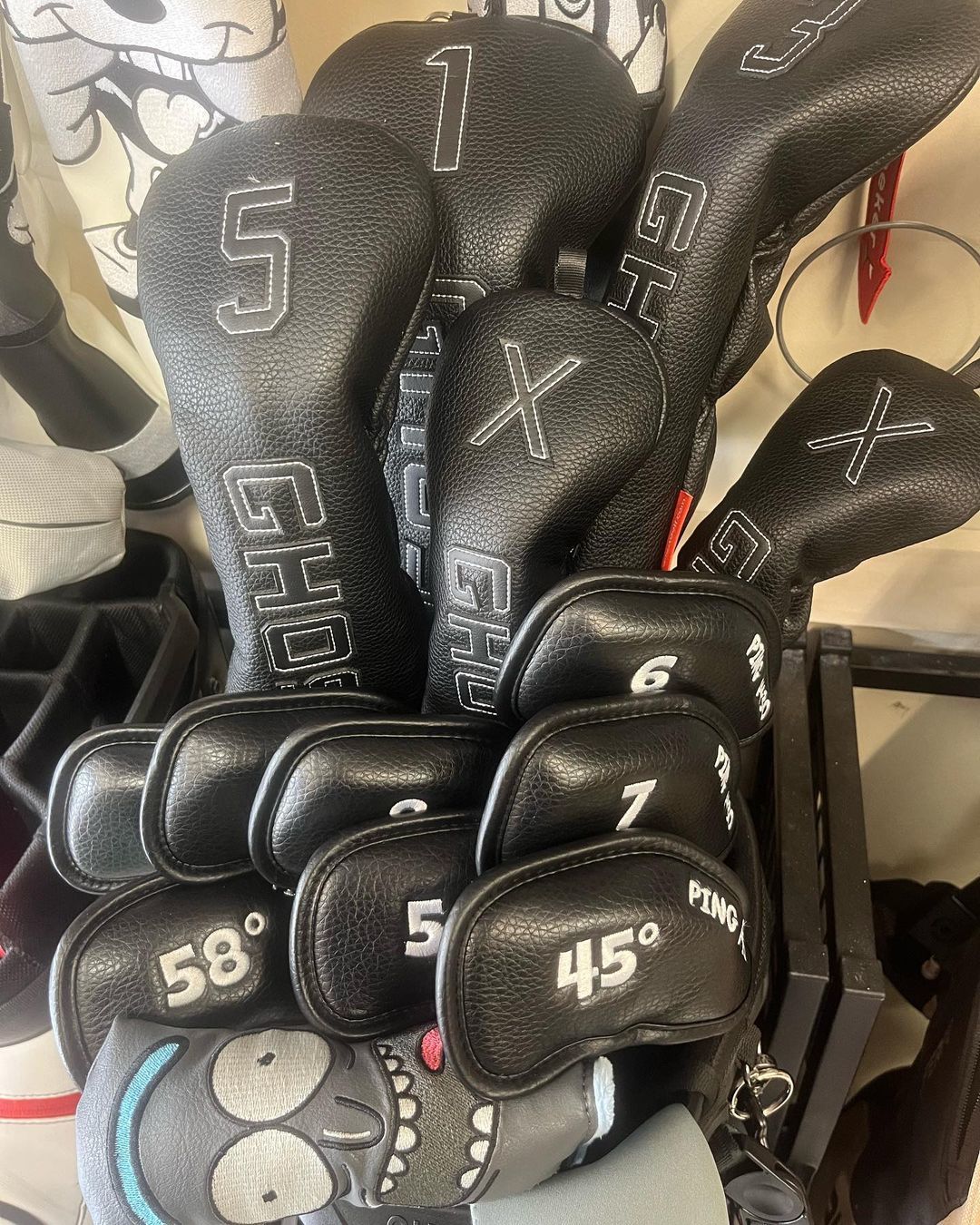 Customer photo review of Custom Individual Leather Iron Headcover