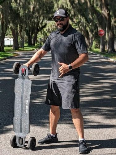 Customer photo review of Backfire Ranger X3 All Terrain Electric Skateboard with 1500W X2 Ultra High Power Ultra High Torque Motors and 12S High Voltage High Efficiency Electronic System