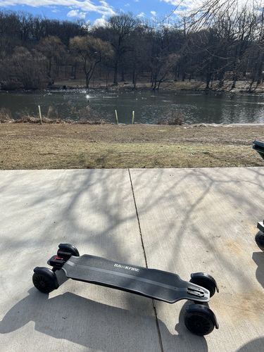 Customer photo review of Backfire Ranger X3 All Terrain Electric Skateboard with 1500W X2 Ultra High Power Ultra High Torque Motors and 12S High Voltage High Efficiency Electronic System
