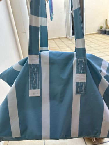 Customer photo review of Bolsa MyBigBag Rayas Azul Mar