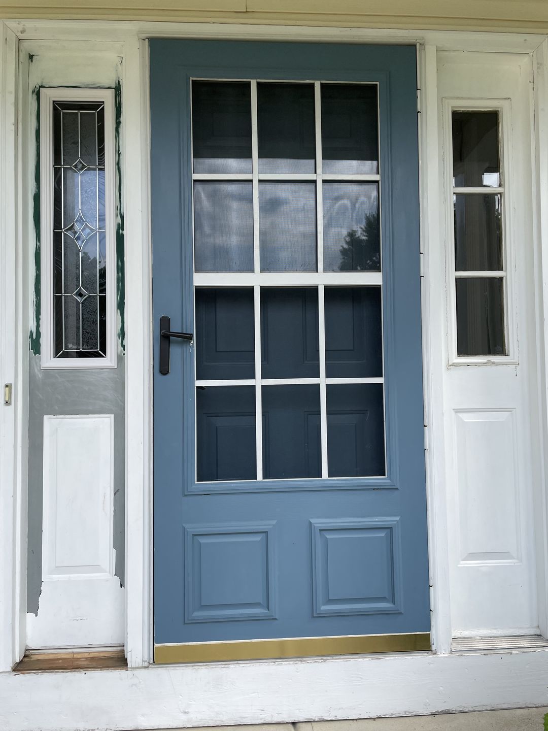 Customer photo review of Wexford Glass and Frame Kit (Half Sidelite 10" x 38" Frame Size)