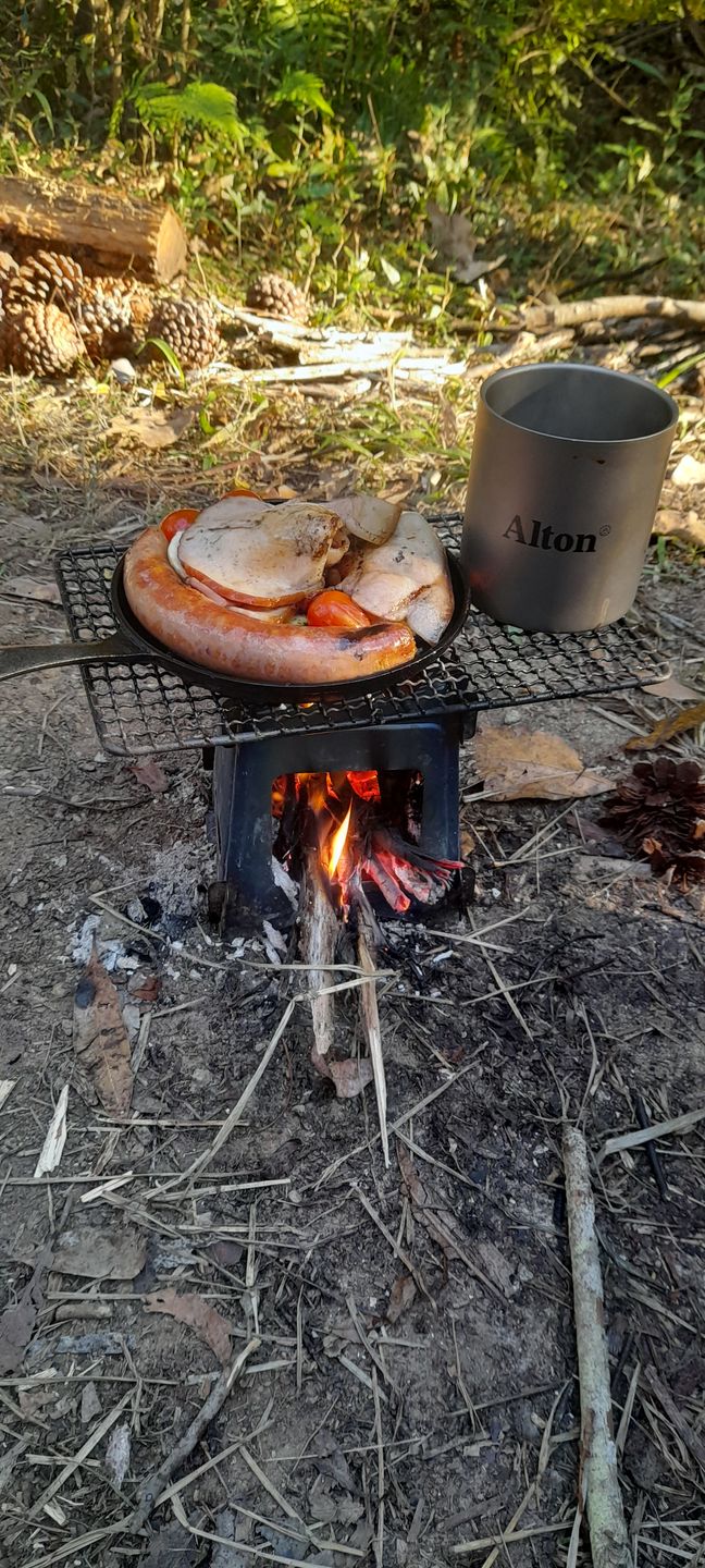Customer photo review of Titanium Flatpack Twig Stove