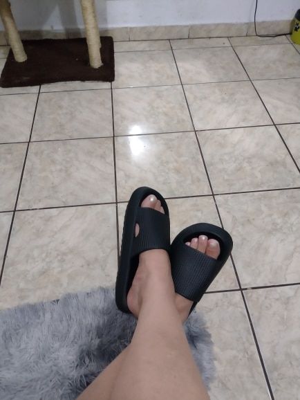 Customer photo review of Bliss Cloud Slides Sandals