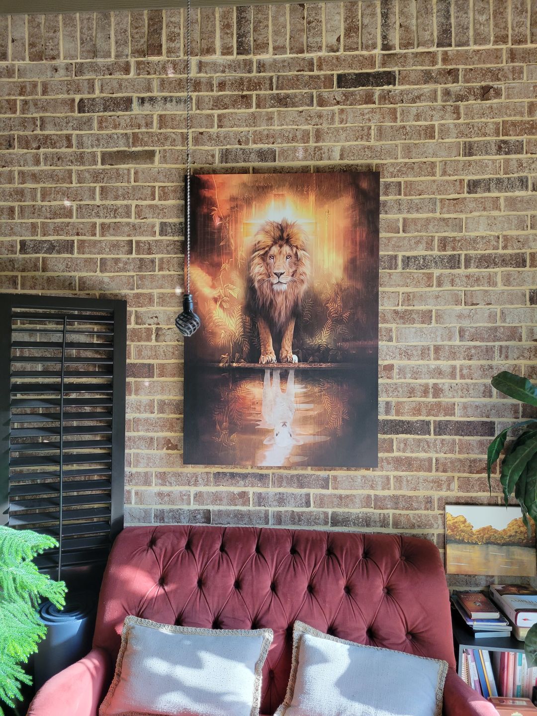 Customer photo review of Lion and Lamb Canvas Wall Art, Lion and Lamb Picture