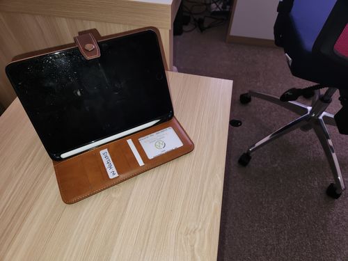 Customer photo review of Leather Folio iPad Case