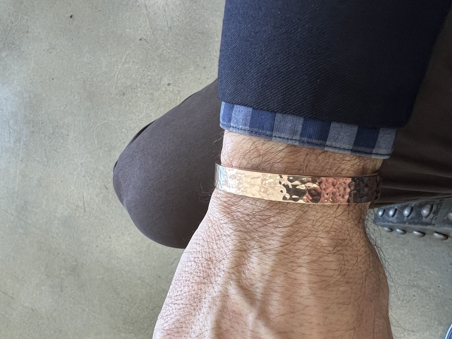Customer photo review of Hammered Bracelet