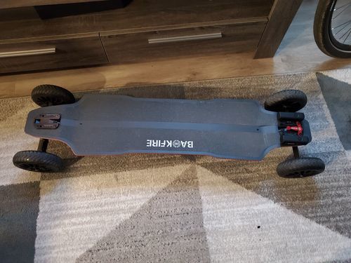 Customer photo review of Backfire Ranger X3 All Terrain Electric Skateboard with 1500W X2 Ultra High Power Ultra High Torque Motors and 12S High Voltage High Efficiency Electronic System