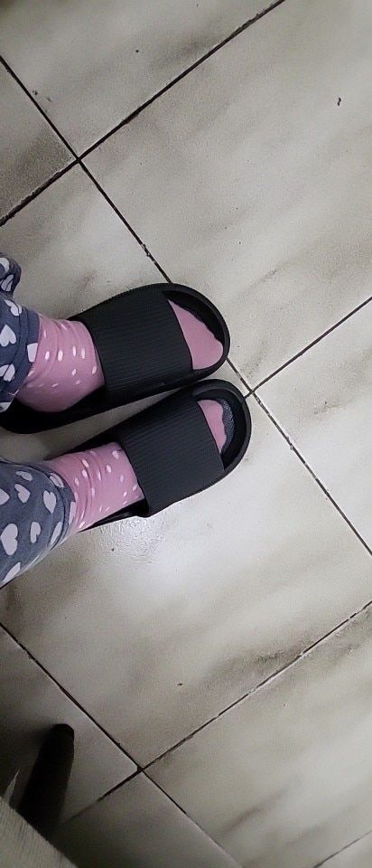Customer photo review of Bliss Cloud Slides Sandals