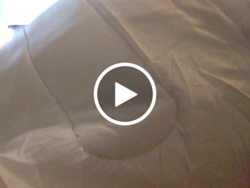 Customer video review of Trellis Brilliant Blue 5-Piece Comforter Set (Queen / King Size)