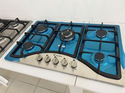 Customer photo review of Parrilla de Gas Empotrable 5 Quemadores Acero Inoxidable
