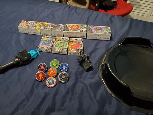 Customer photo review of Takara Tomy Beyblade Mystery Box (Metal Fusion / Fury / Masters) - 7 BEYBLADES + 2 ACCESSORIES!