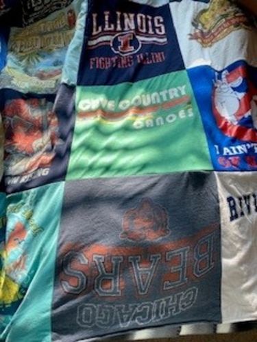 T-shirt quilt featuring chicago bears by Elizabeth from IN