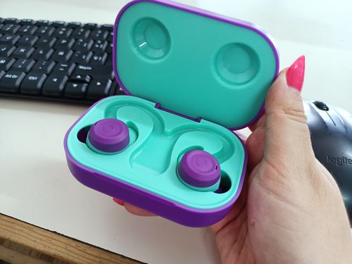 Customer photo review of Audífonos inalámbricos True Wireless | STF Dash | in ear deportivos IPX6 24hrs Morado