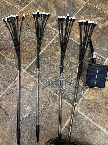 Customer photo review of Solar Firefly Sparkle Garden Lights