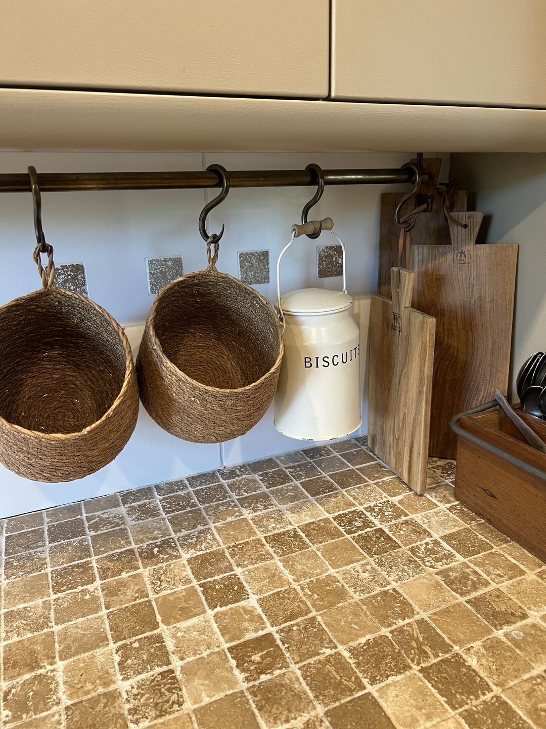 Customer photo review of Aged Brass Hanging Rails