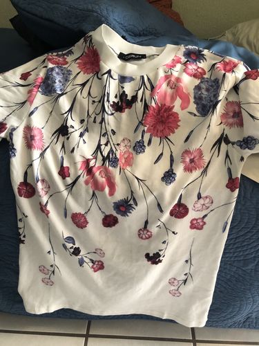 Customer photo review of Mens Floral Print Crew Neck T-Shirt SKUK03536