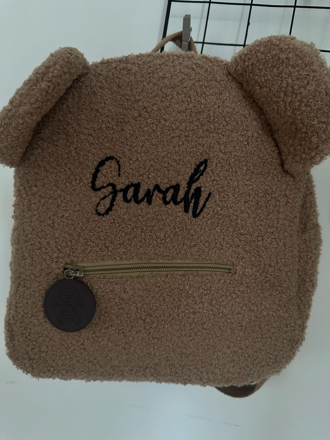 Customer photo review of TeddyPop תיק גב רך ואיכותי עם רקמת שם בהתאמה אישית בעיצוב דובון